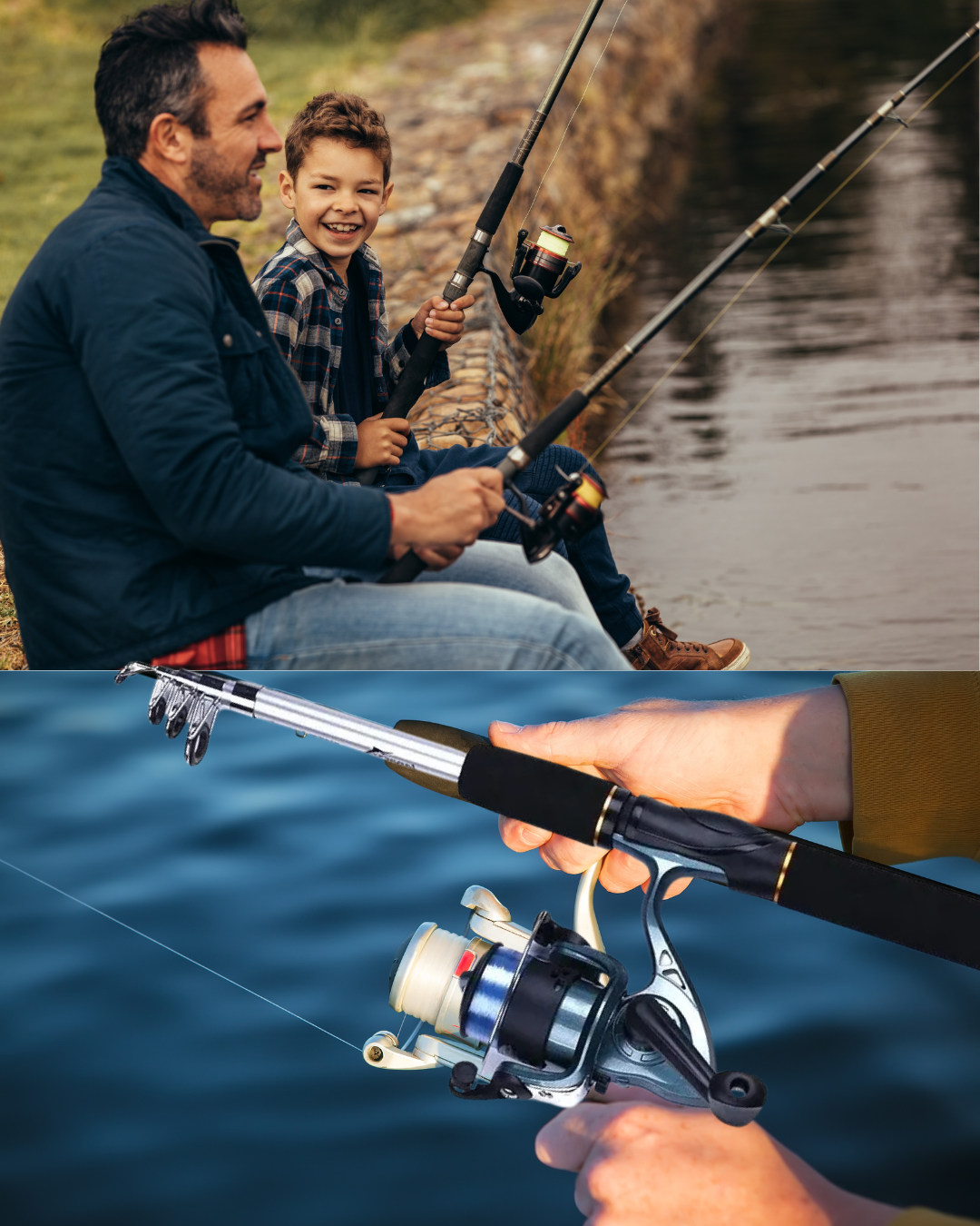 Kit de Pesca Completo con Caña Telescópica 2.10m + Carrete + Accesorios