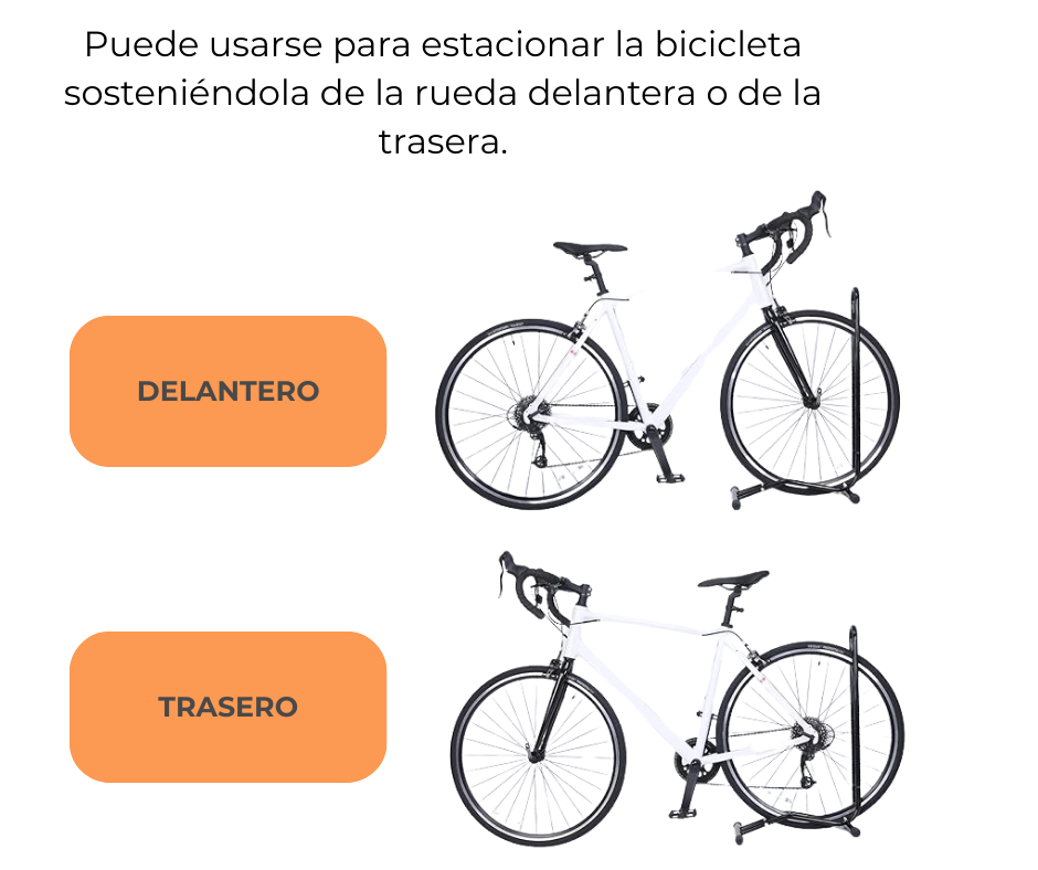 Soporte Bicicleta Piso Vertical Plegable Bicicletero Hogar Negro