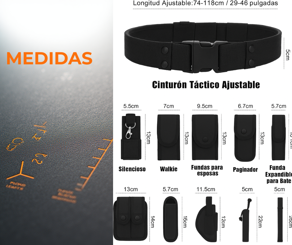 Cinturón Táctico 10 En 1 Seguridad Airsoft Outdoor
