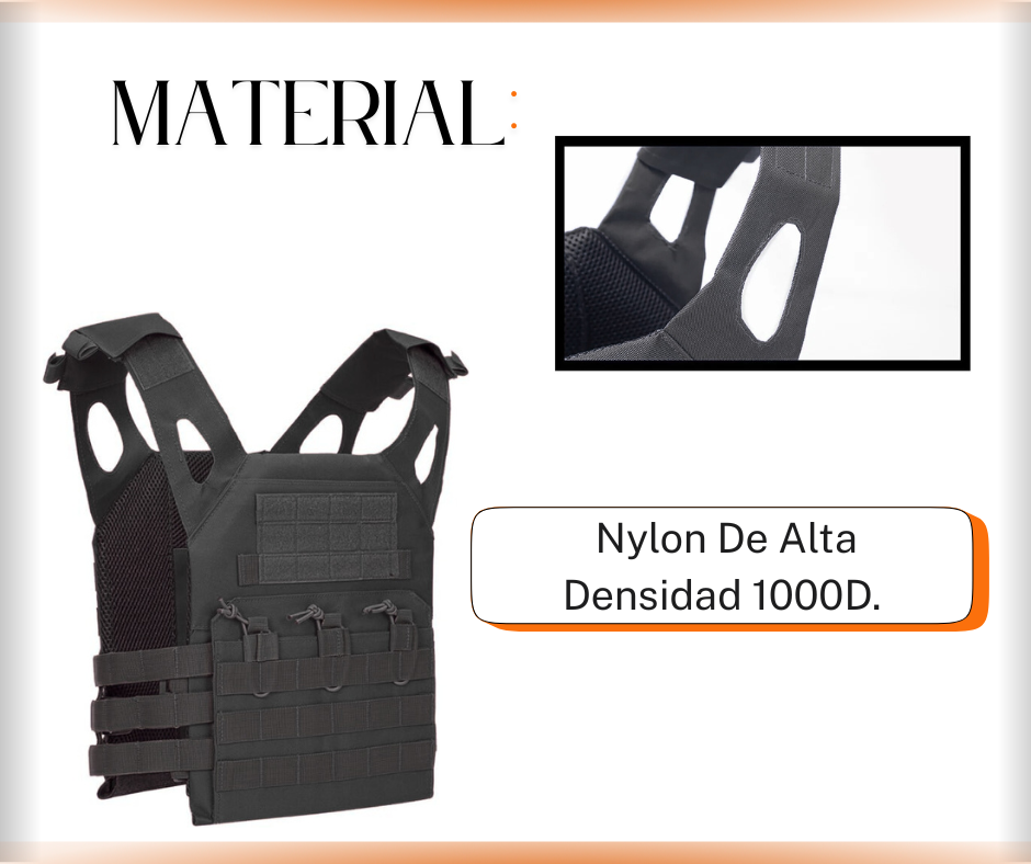 Chaleco Táctico Militar Porta Placas Molle Airsoft Paintball