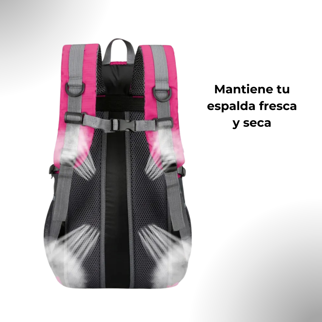 Mochila Outdoor Mujer 30l Impermeable Senderismo Camping Fucsia Liso