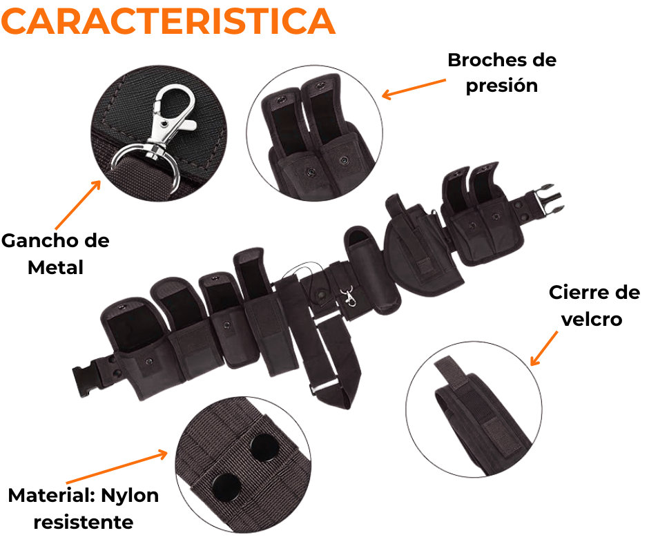 Cinturón Táctico 10 En 1 Seguridad Airsoft Outdoor