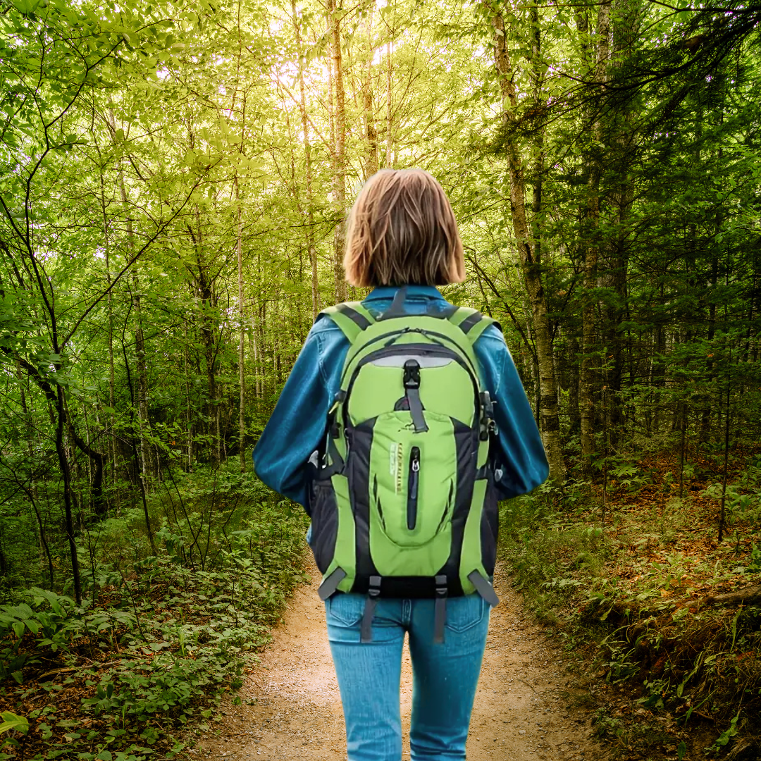 Mochila Outdoor Mujer 30l Impermeable Senderismo Camping Fucsia Liso