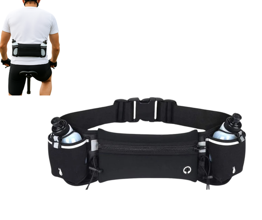 Cinturón de Hidratación con 2 Botellas 300ml - Running, Ciclismo, Trekking