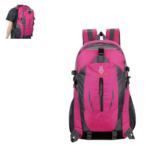 Mochila Outdoor Mujer 30l Impermeable Senderismo Camping Fucsia Liso