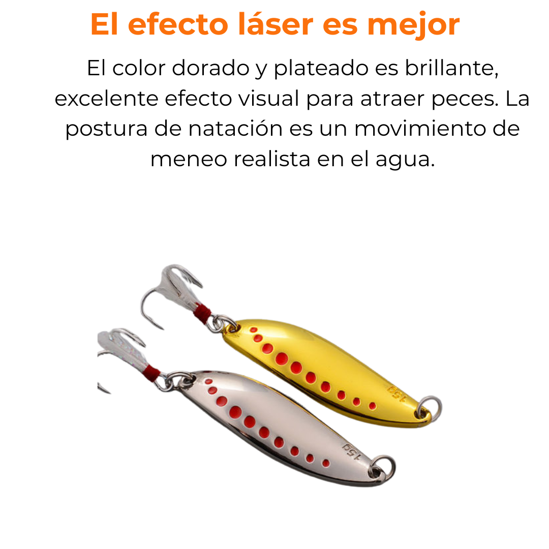 Señuelo Cuchara  Efecto Láser - 10g/20g/25g - Pesca Trucha Salmón Lobina