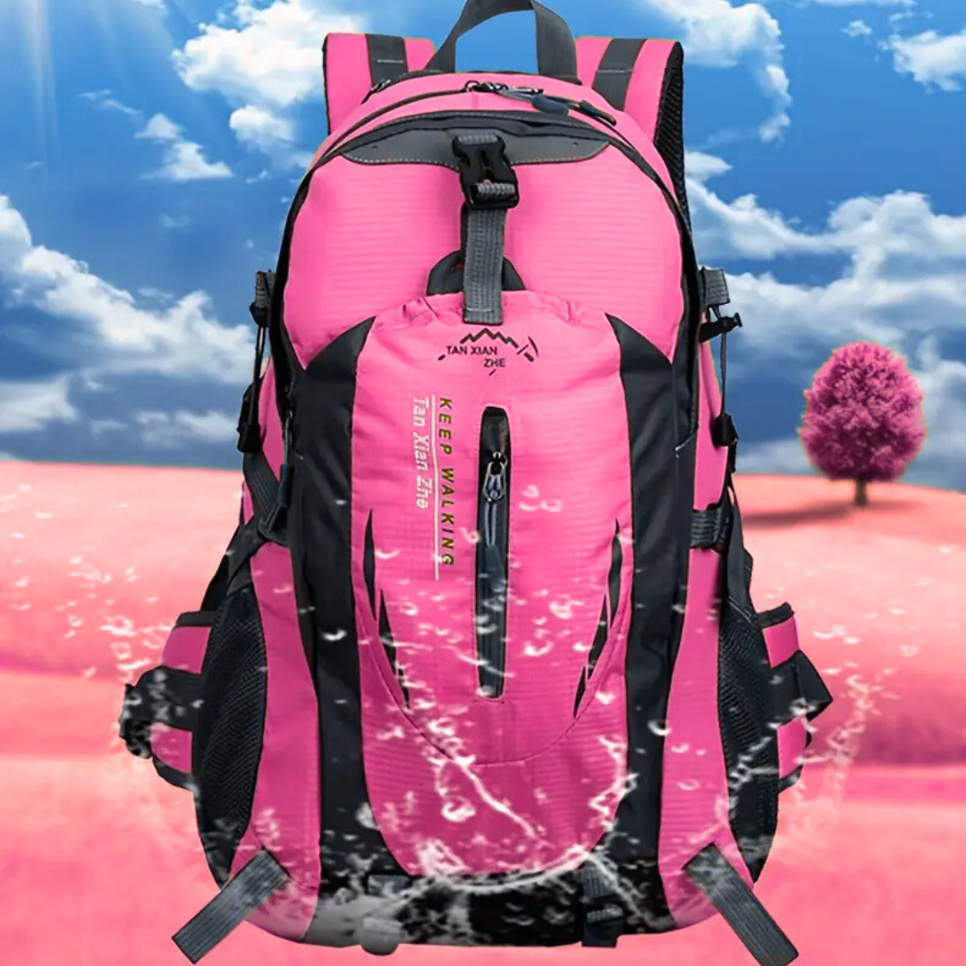 Mochila Outdoor Mujer 30l Impermeable Senderismo Camping Fucsia Liso