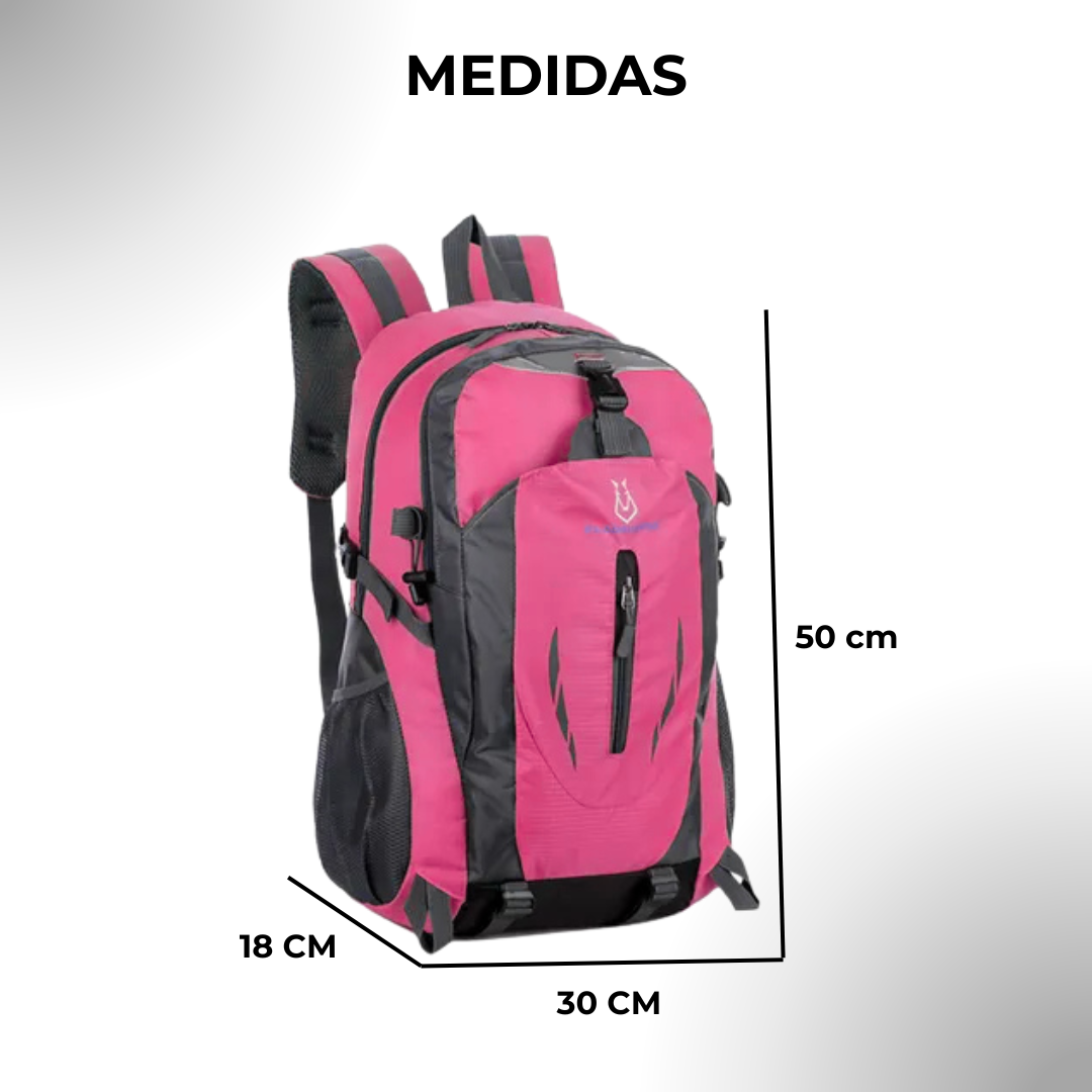 Mochila Outdoor Mujer 30l Impermeable Senderismo Camping Fucsia Liso
