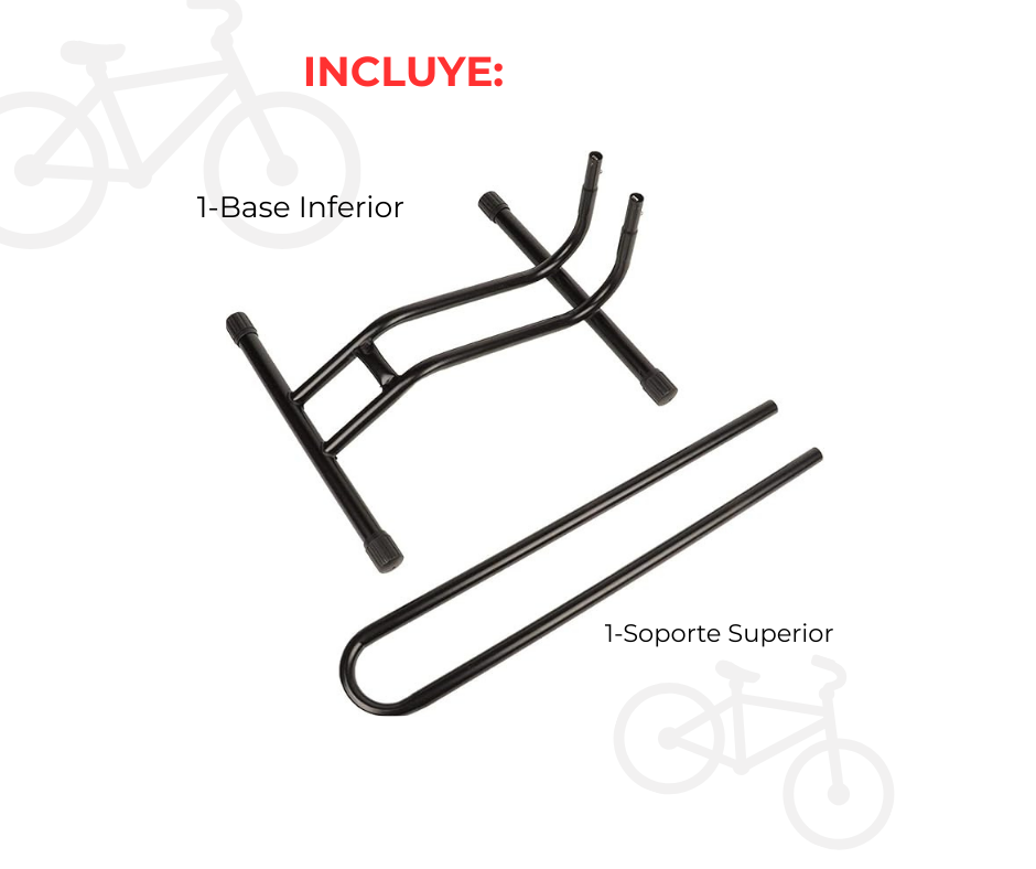 Soporte Bicicleta Piso Vertical Plegable Bicicletero Hogar Negro