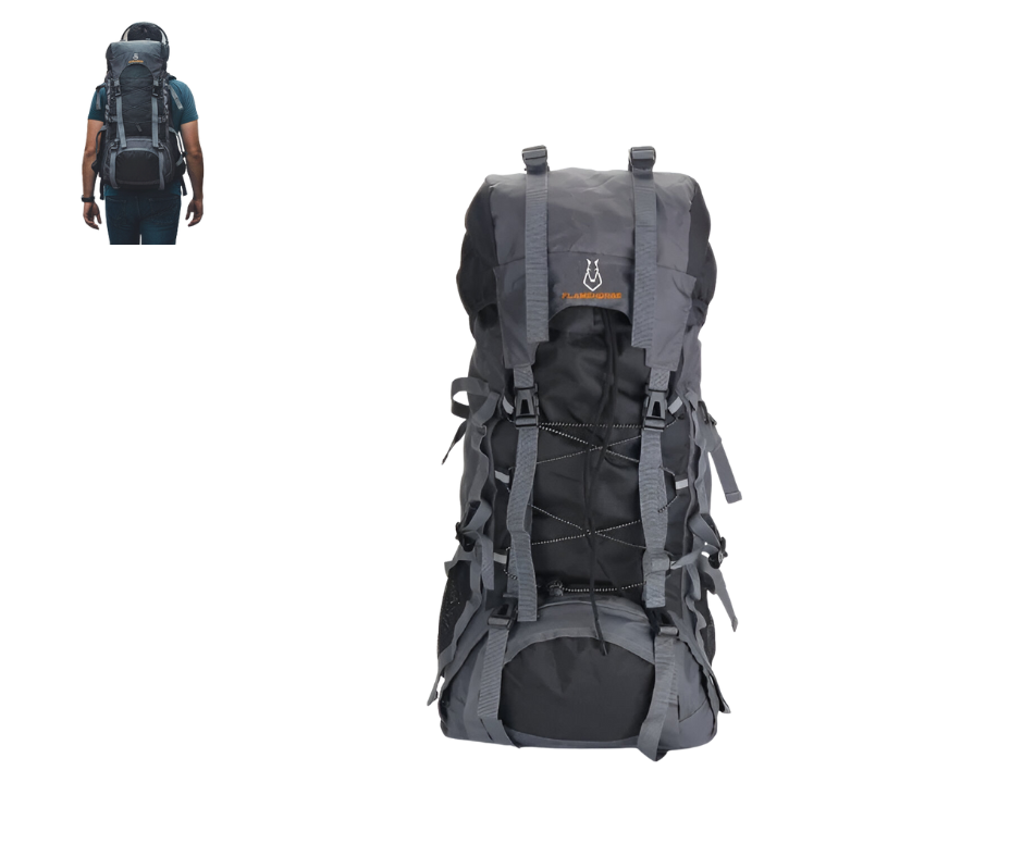 Mochila Trekking 60 Litros Impermeable Outdoor Camping  Liso
