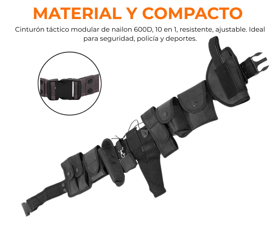 Cinturón Táctico 10 En 1 Seguridad Airsoft Outdoor