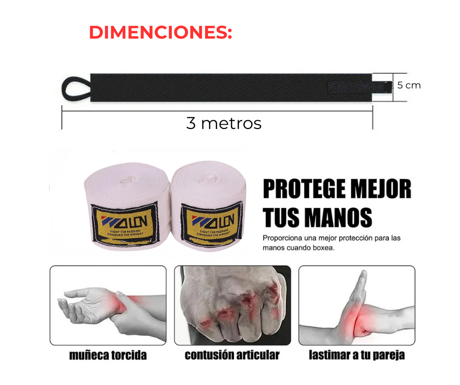 Vendas Boxeo Elásticas Vendaje Kickboxing Accesorios Mma Box