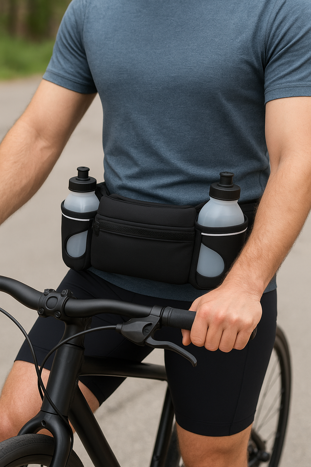 Cinturón de Hidratación con 2 Botellas 300ml - Running, Ciclismo, Trekking