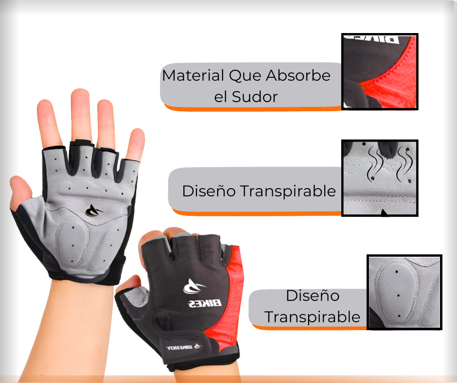 Guantes Ciclismo Gel Cortos Mtb Ruta Spinning Fitness Bike Rojo M Agregar a favoritos $ 11.490